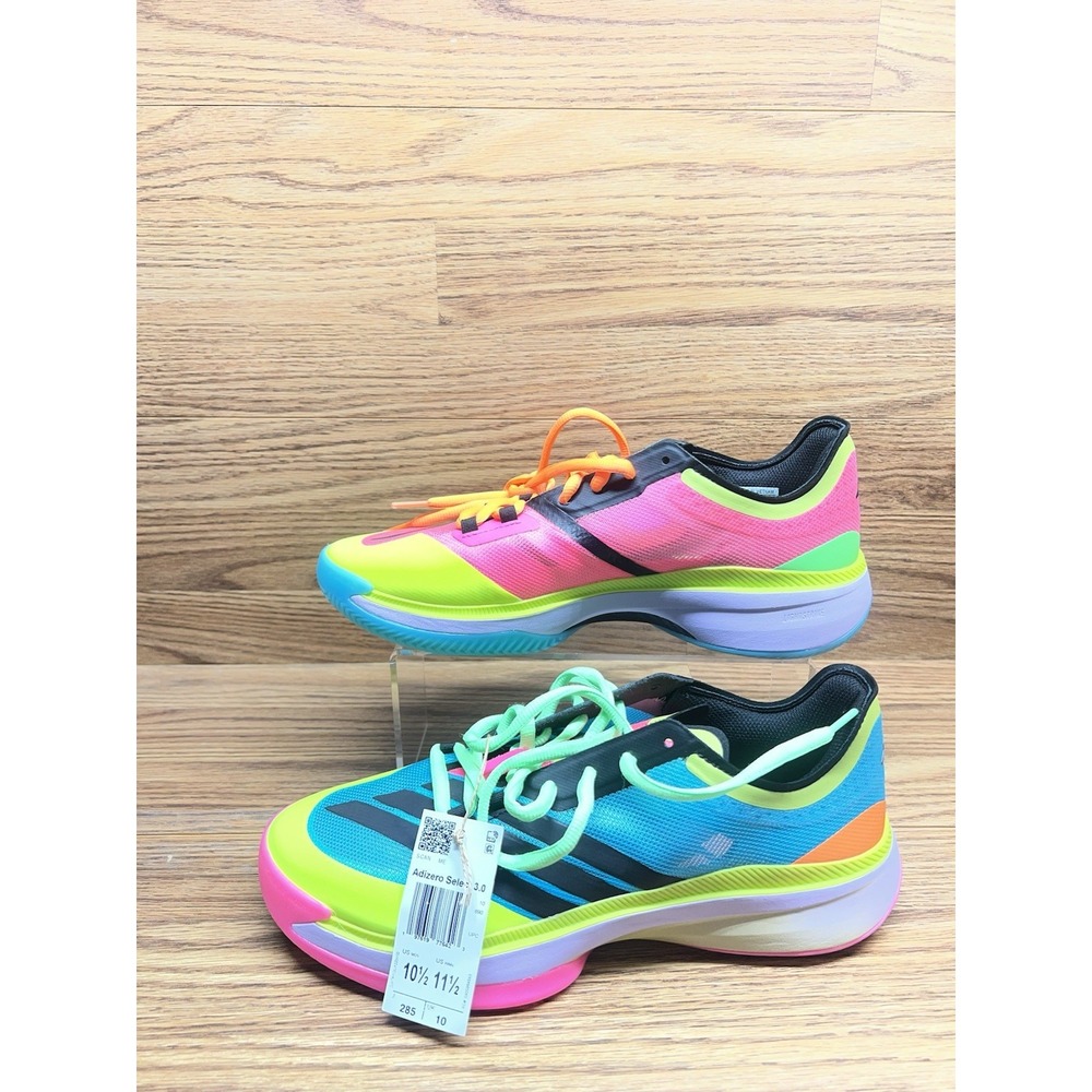 Adidas Adizero Select 3.0 Low Lucid Pink Preloved Lime men's size 10.5 JR8281